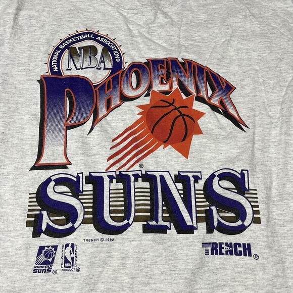 Vintage Phoenix Suns Mock Double Layer XL Single Stitch T-Shirt Trench 1992 NBA - Picture 3 of 12
